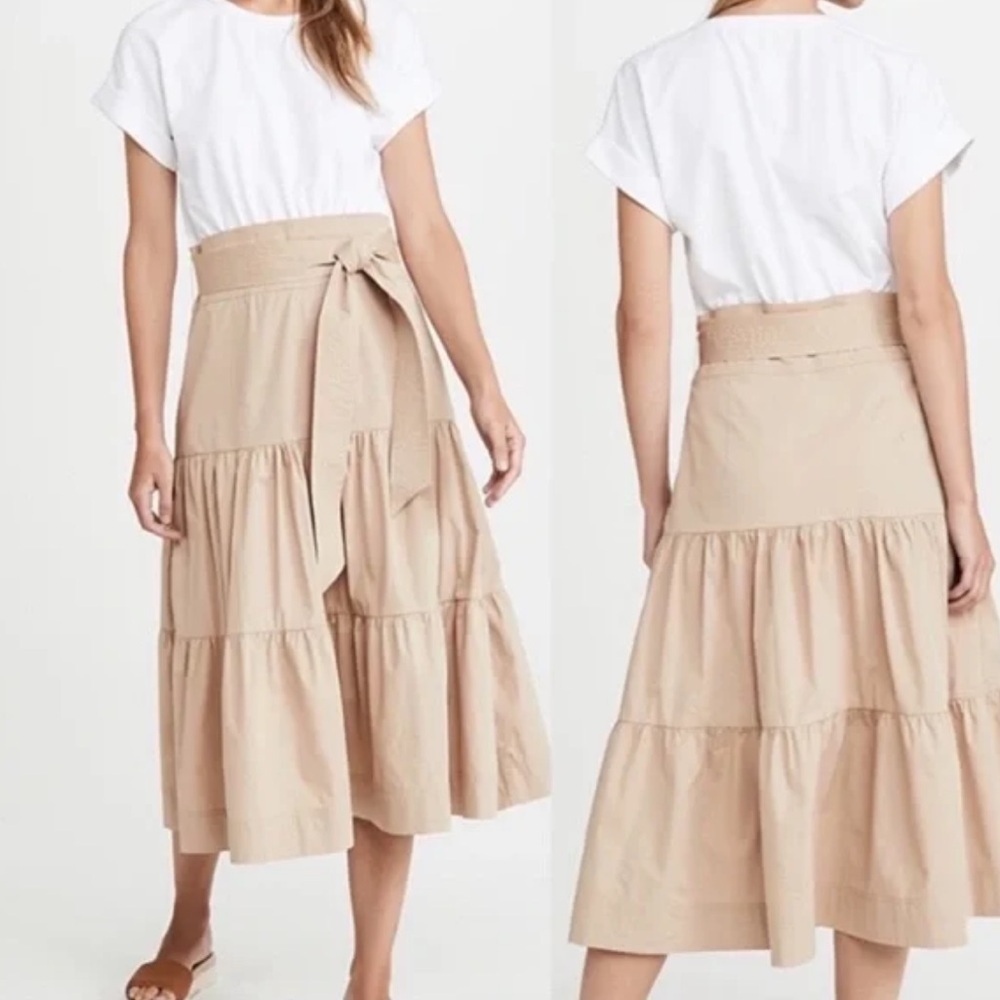 Veronica Beard Trail Tiered Dress belt tie XS